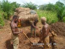 Écovillage de Tsiviépé: construction de la première hutte
