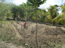 Gros-Morne: Preparation pour la construction siège social AJGR