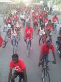 Une manif de vélos aux Gonaives