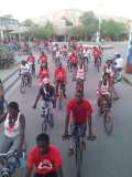 Une manif de vélos aux Gonaives