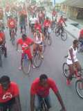 Une manif de vélos aux Gonaives