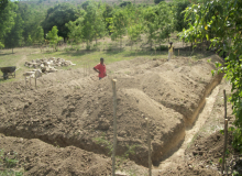 Gros-Morne: Preparation pour la construction siège social AJGR