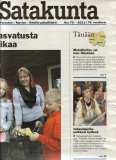 News paper articles about the Metis-Wabanaki tour organized by Nuortenmaa (Young People's Planet) in Finland's schools.