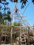 Construction du ranchito du Pueblo Silvestre